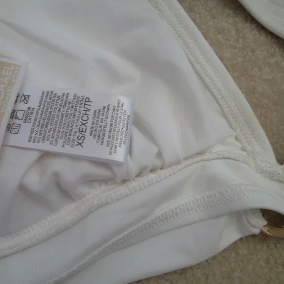 Michael Kors Logo Ring Triangle Halter Iconic Bikini Swimsuit - Picture 6 of 6